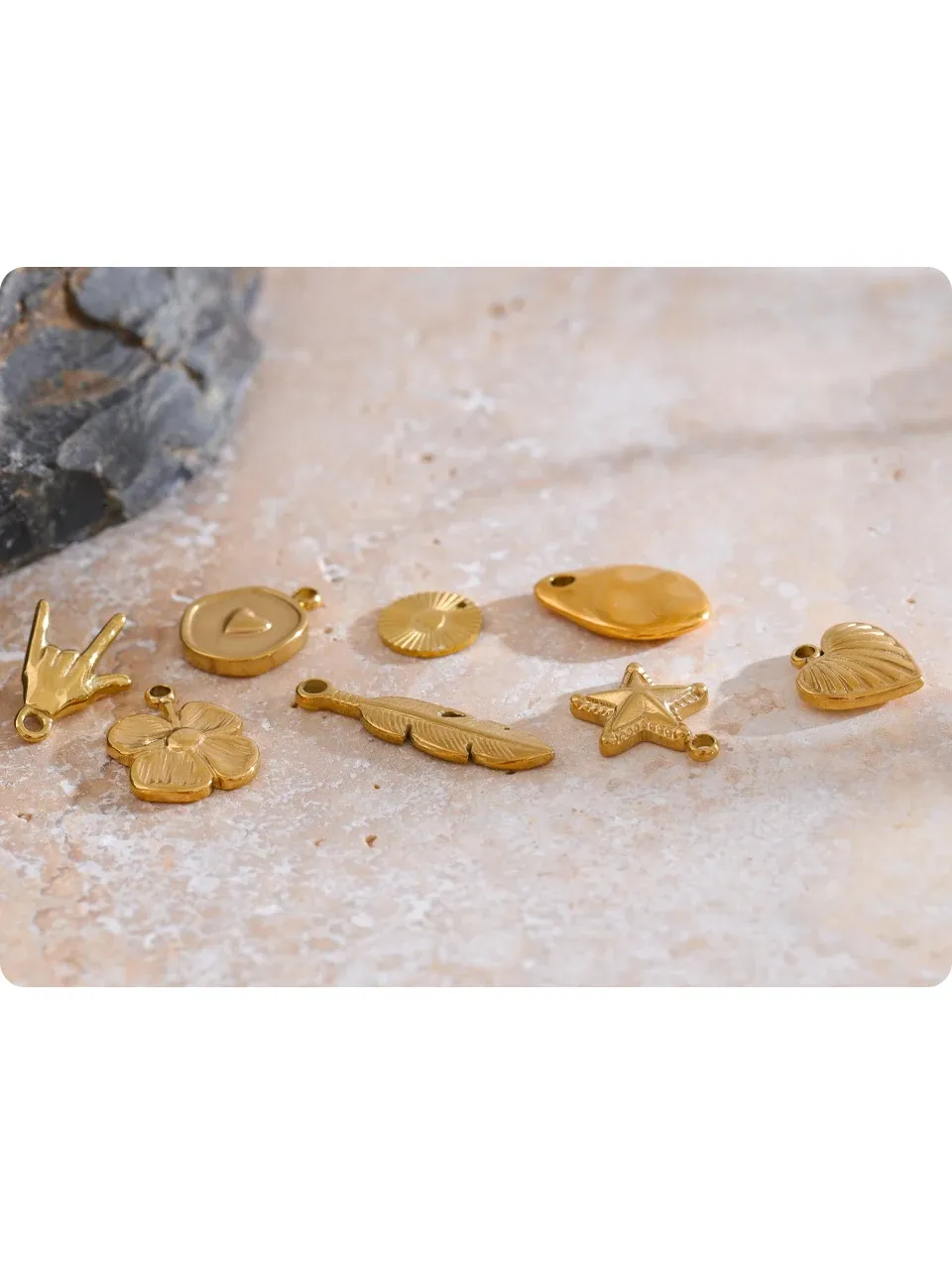 Yhpup PVD Gold Metal Jewelry Findings Set