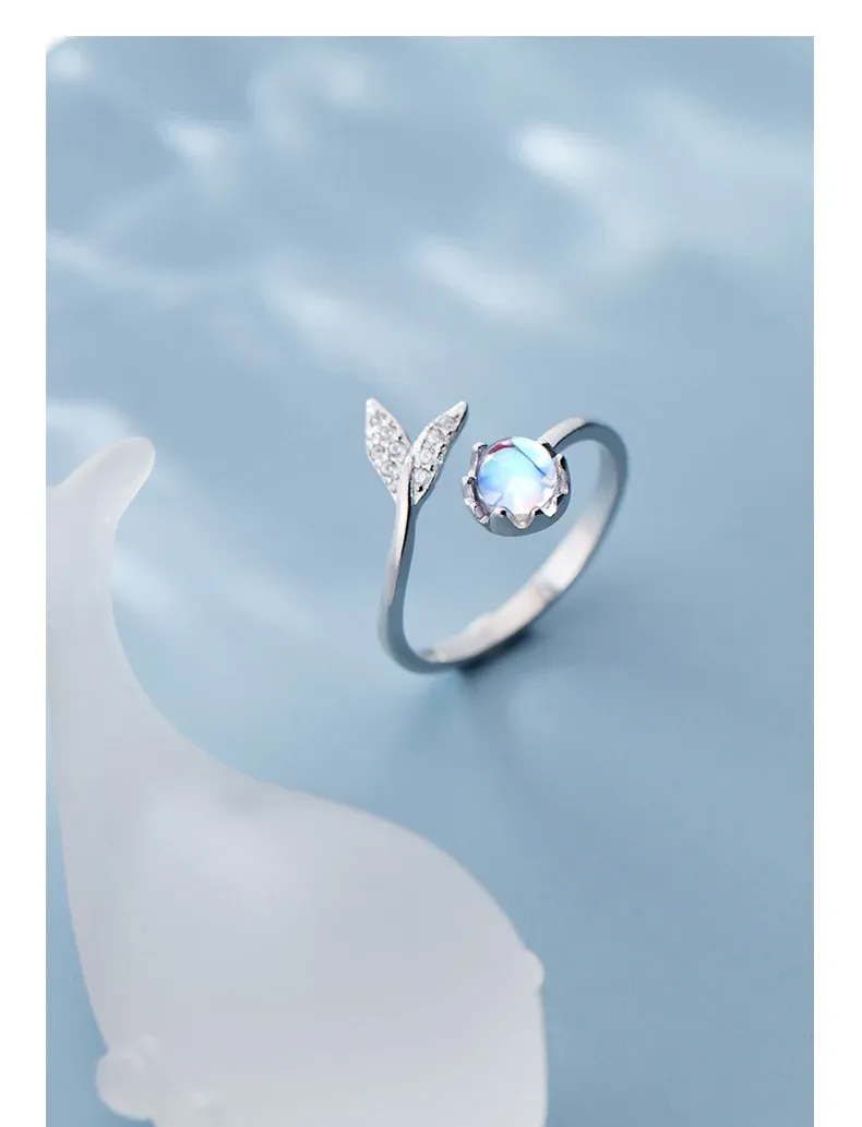 MODIAN Mermaid Tail 925 Sterling Silver Open Ring