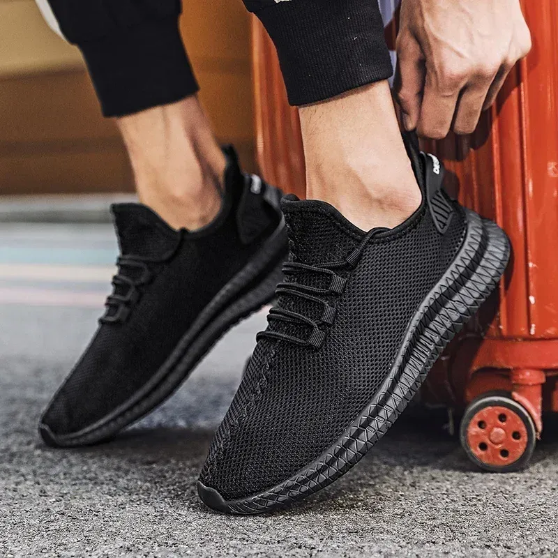 YRZL Mesh Lace-Up Casual Running Sneakers