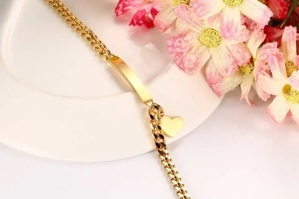 Vnox Personalized Heart ID Bracelet in Stainless Steel