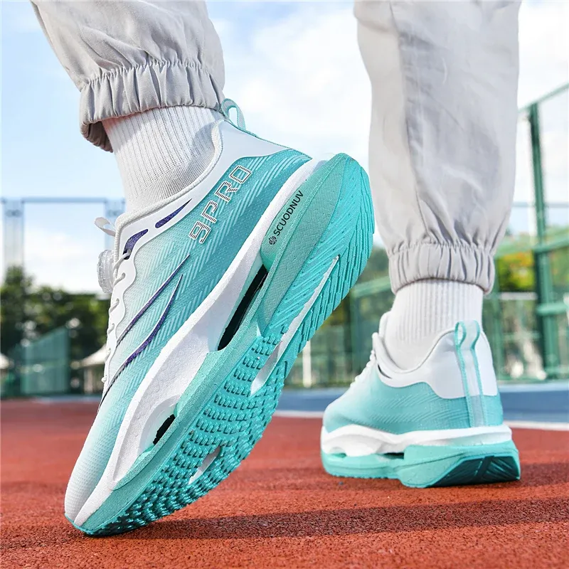 PUPUDA Green Mesh Platform Casual Sneakers