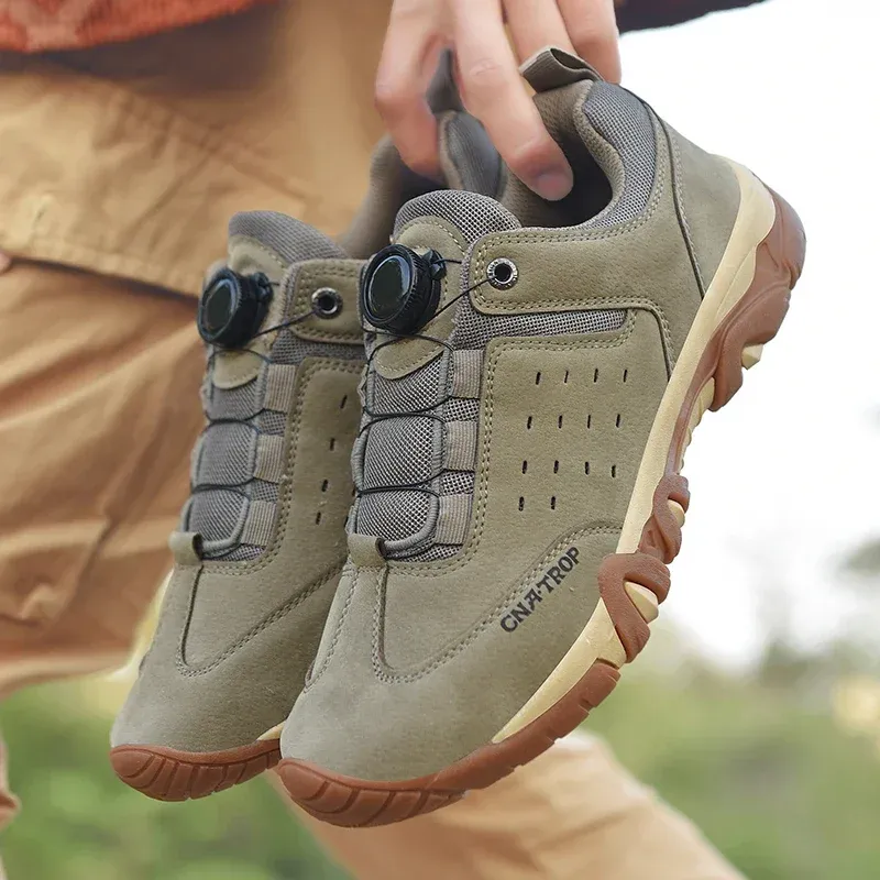 SUOJ Rotating Lace Buckle Outdoor Hiking Shoes