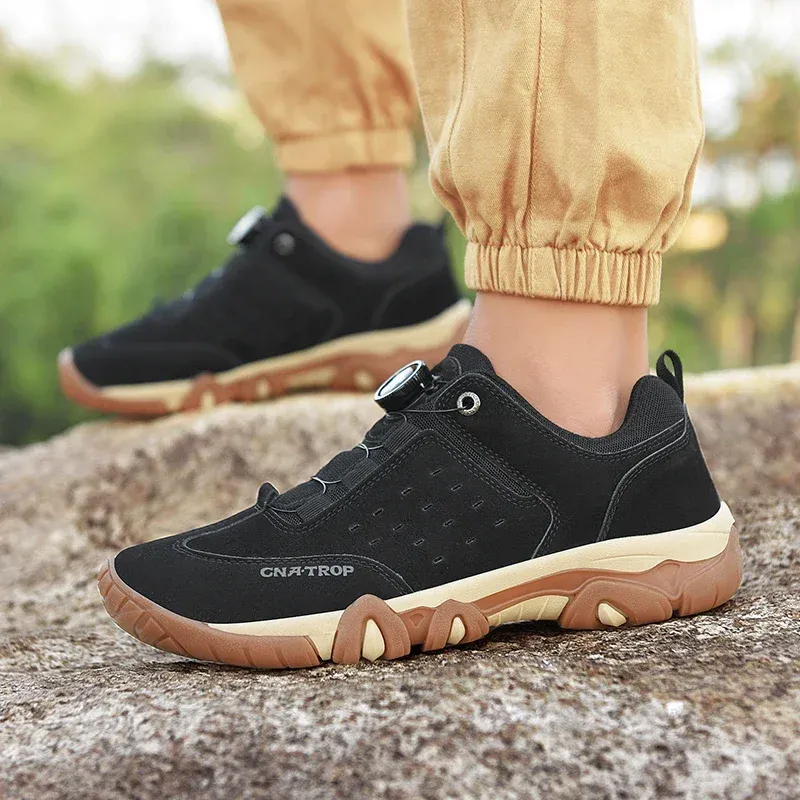 SUOJ Rotating Lace Buckle Outdoor Hiking Shoes