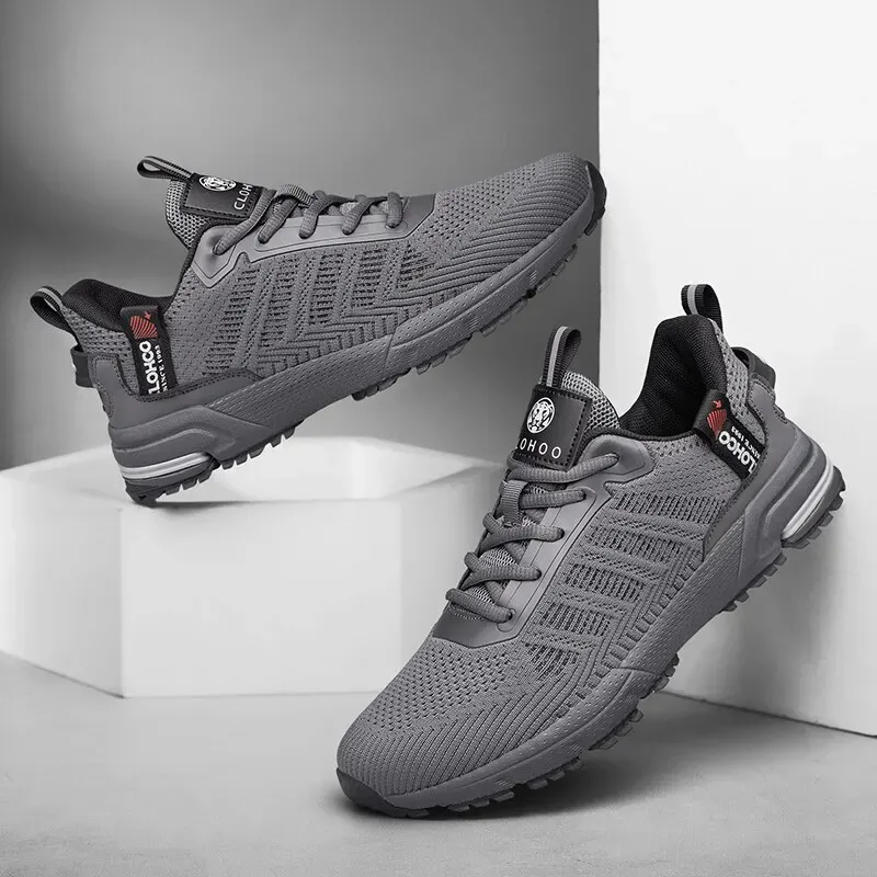 CLOHOO Flyknit Casual Running Sneakers for Men