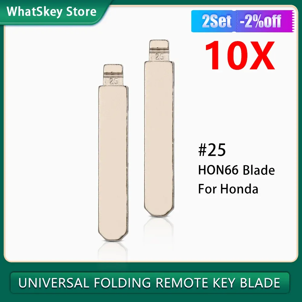 HON66 #25 Metal Replacement Flip Key Blades, 10-Piece Set