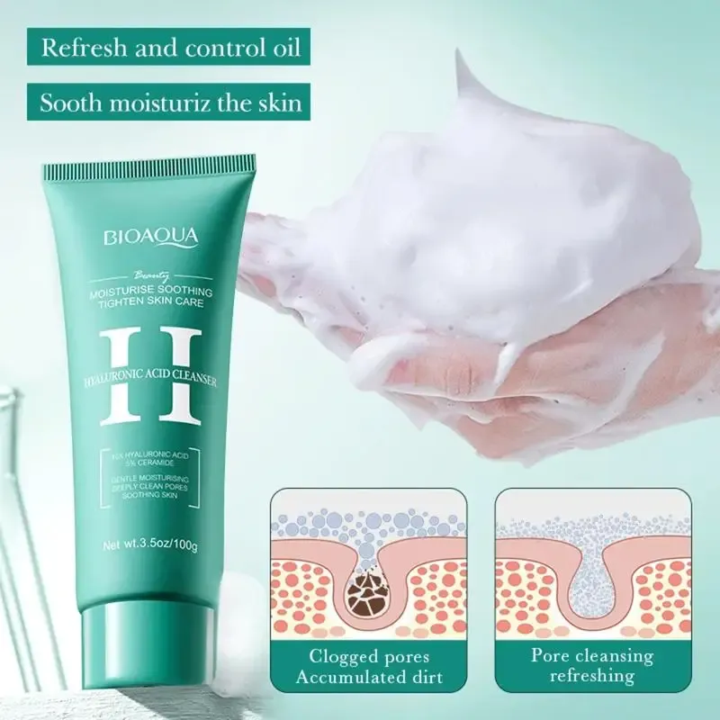 BIOAQUA Hyaluronic Acid Foaming Facial Cleanser 100g