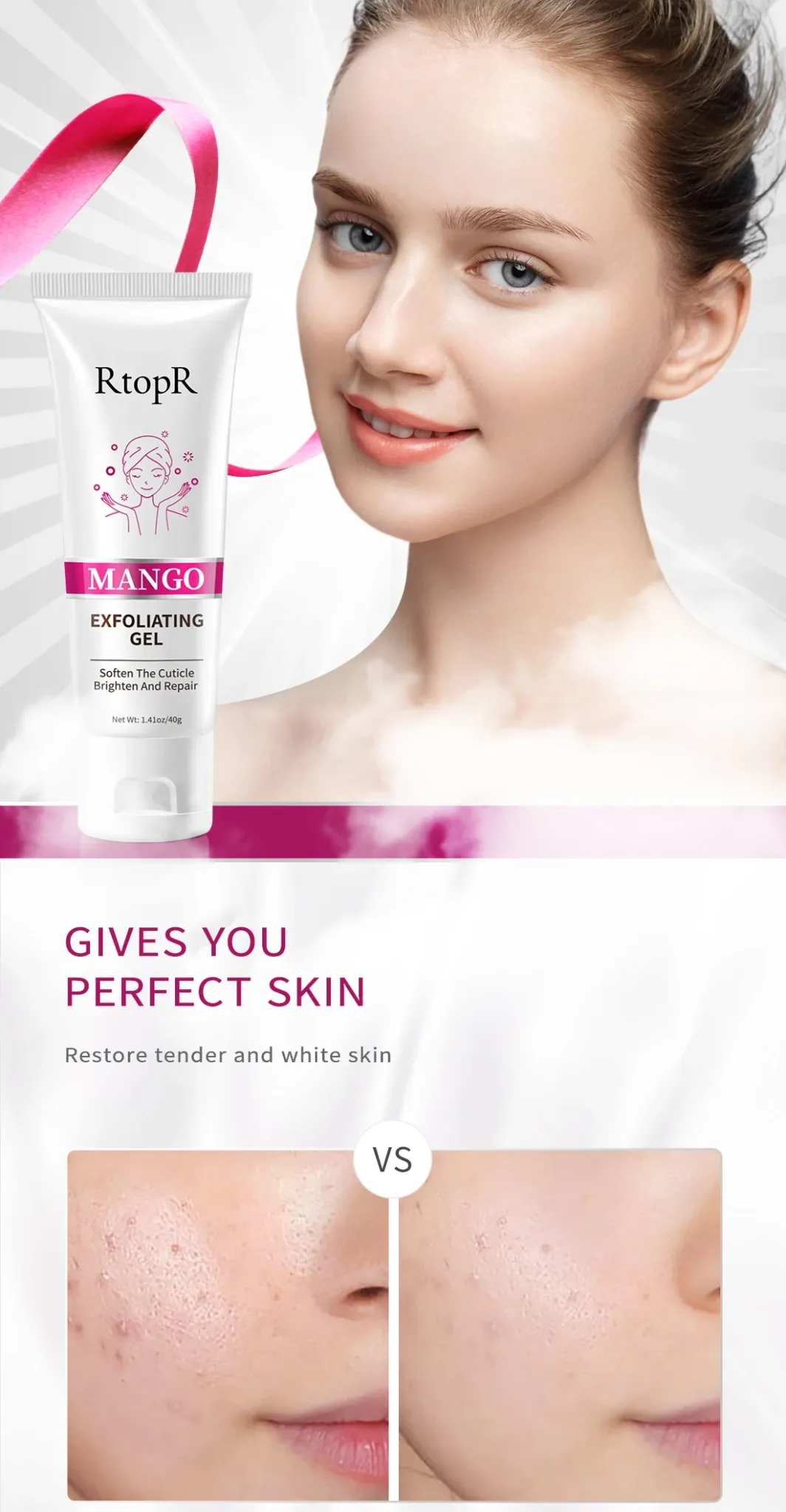 RtopR Exfoliating Moisturising Face Scrub Cream