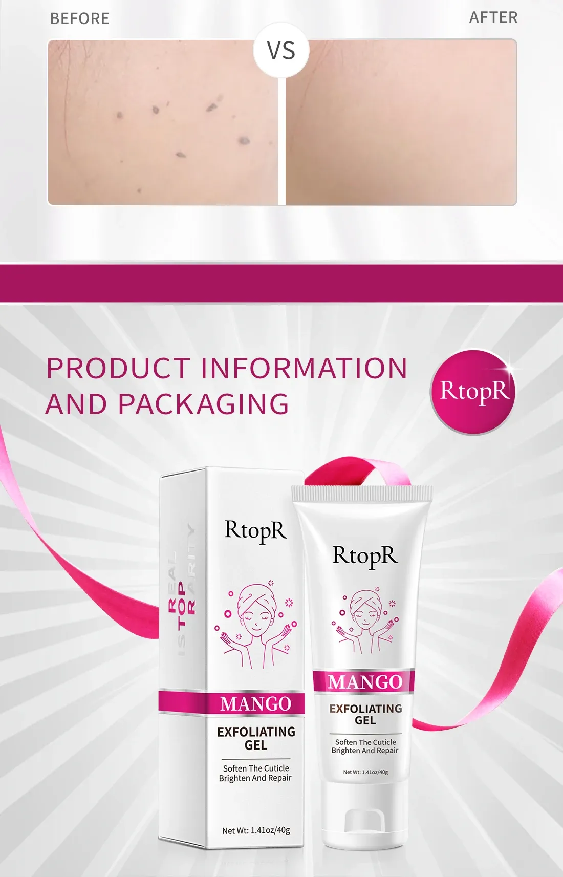 RtopR Exfoliating Moisturising Face Scrub Cream