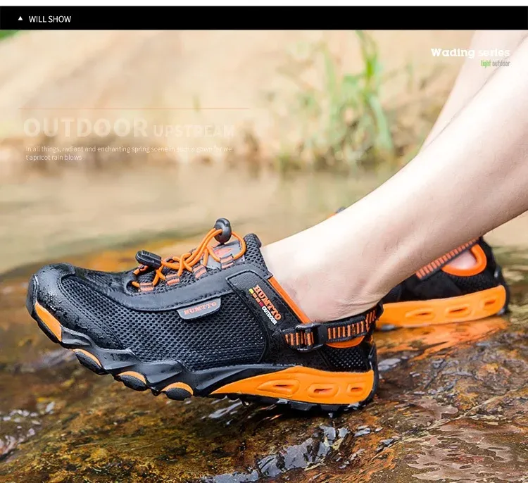 HUMTTO Quick-Dry Mesh Wading Hiking Shoes for Men