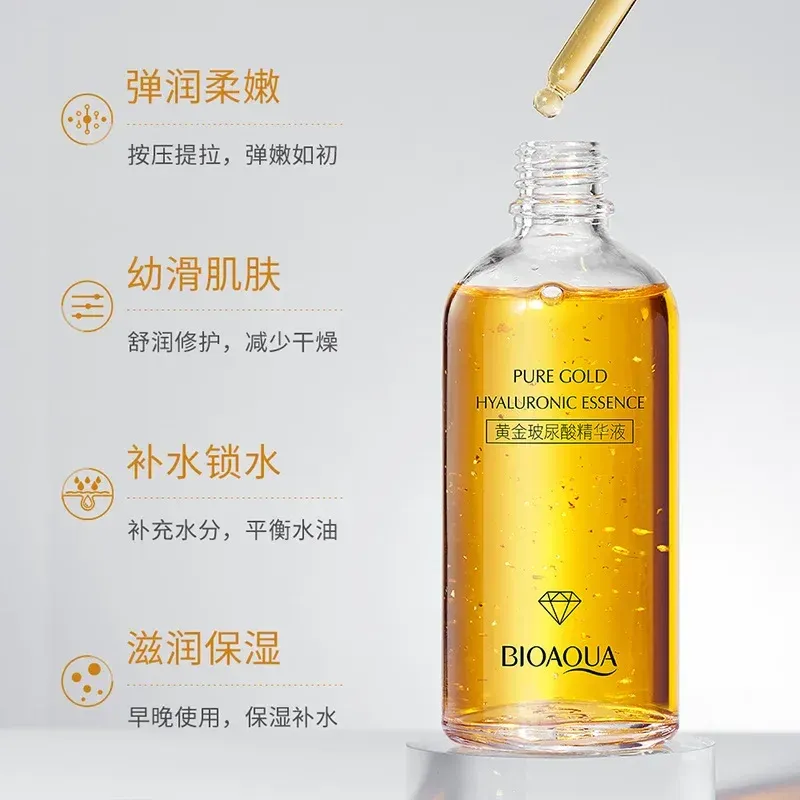 BIOAQUA 24K Gold Hyaluronic Acid Hydrating Facial Serum 100ml
