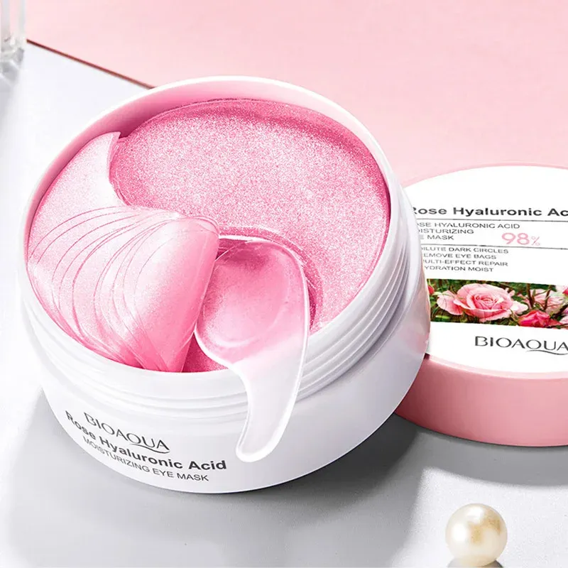 BIOAQUA Rose Hyaluronic Acid Under-Eye Patches, 60 Pieces