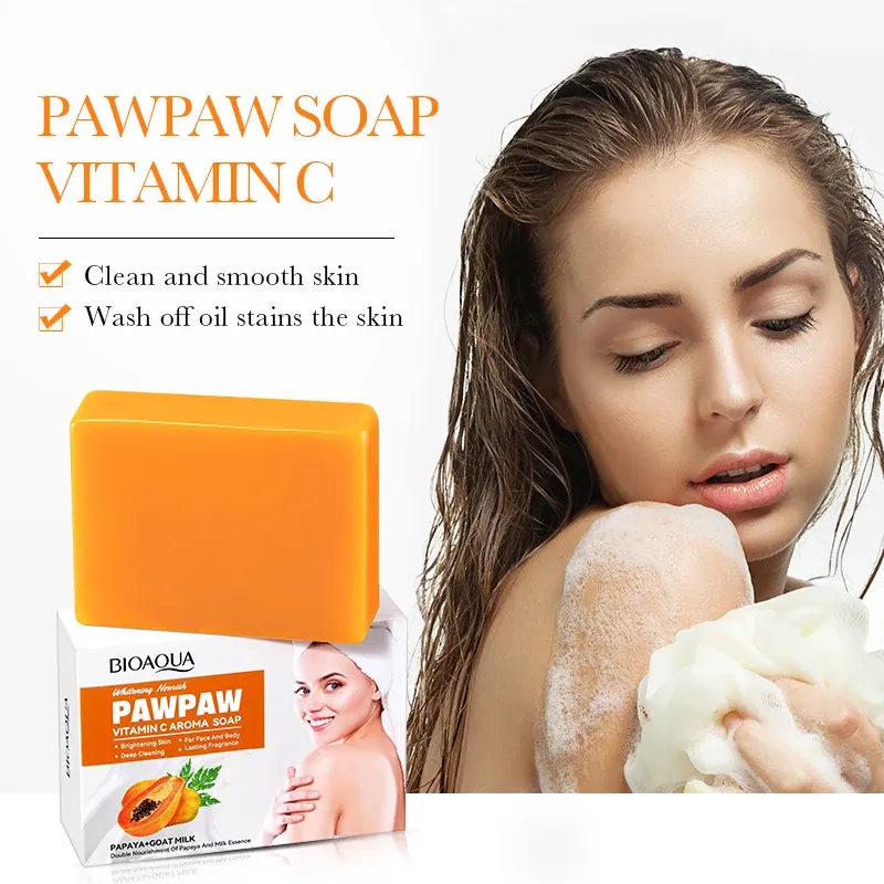 BIOAQUA Papaya Vitamin C Facial Soap Cleanser