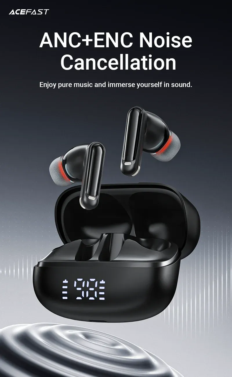 ACEFAST ANC Bluetooth 5.4 Wireless Earbuds with 4 Mics