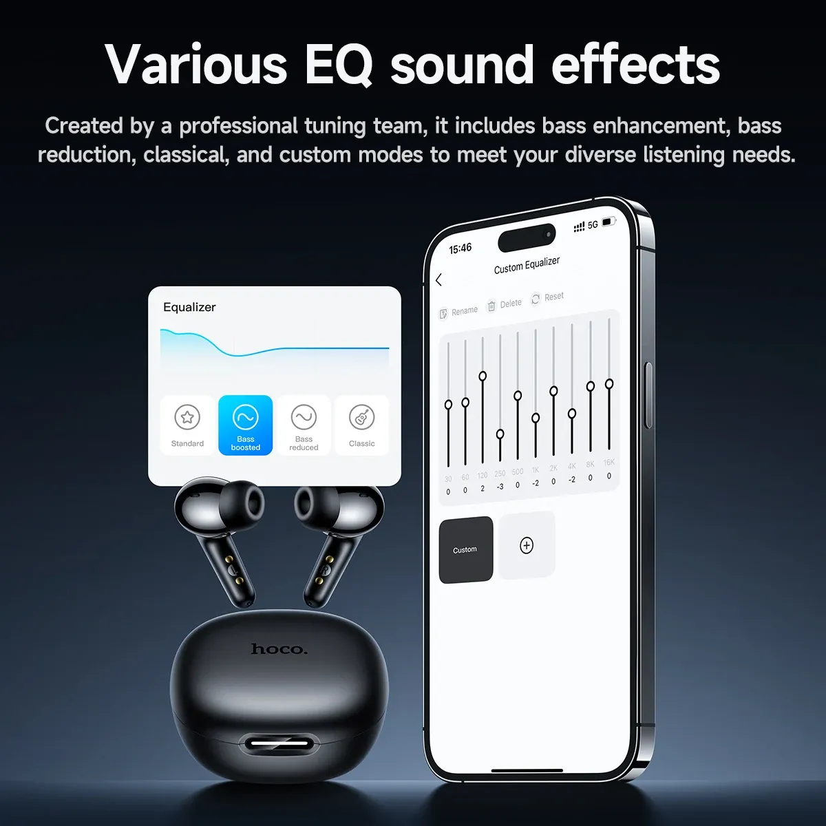 HOCO EQ100 AI Translation TWS Earbuds with App Control