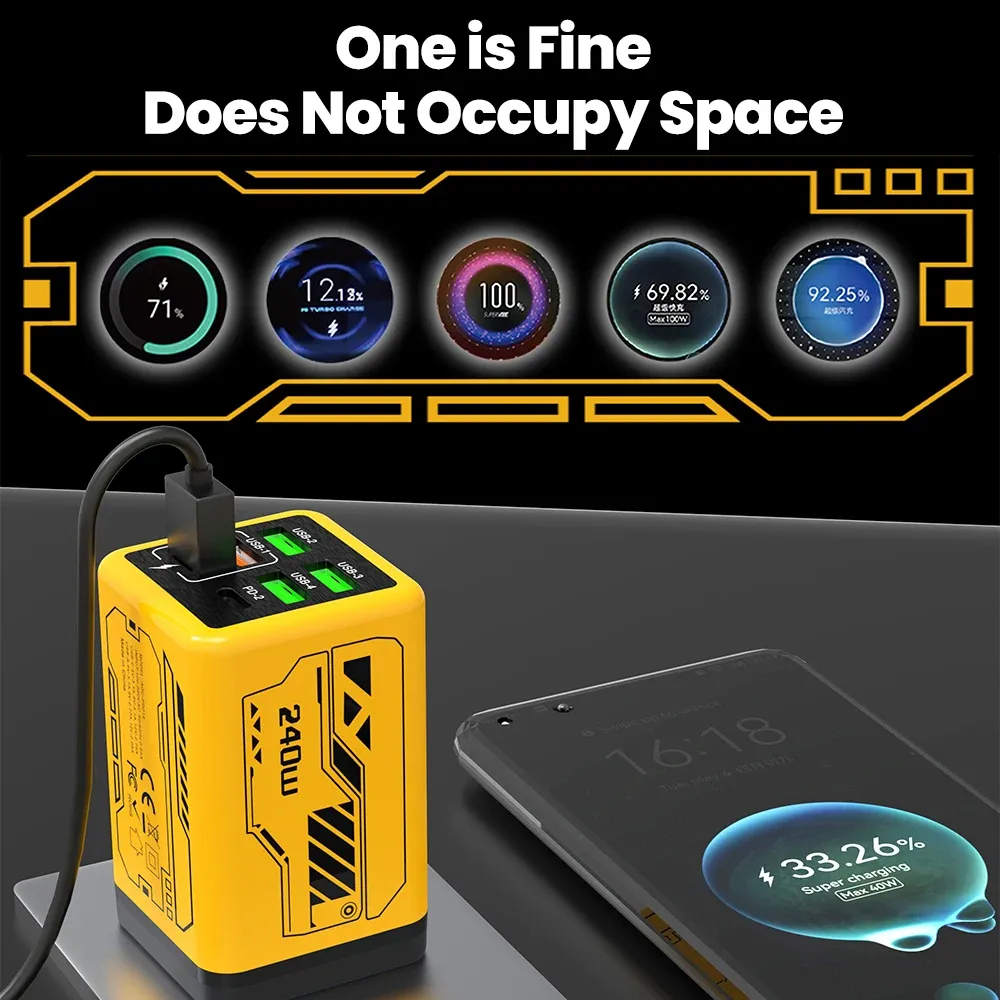 Olaf 6-Port USB-C Travel Fast Charger