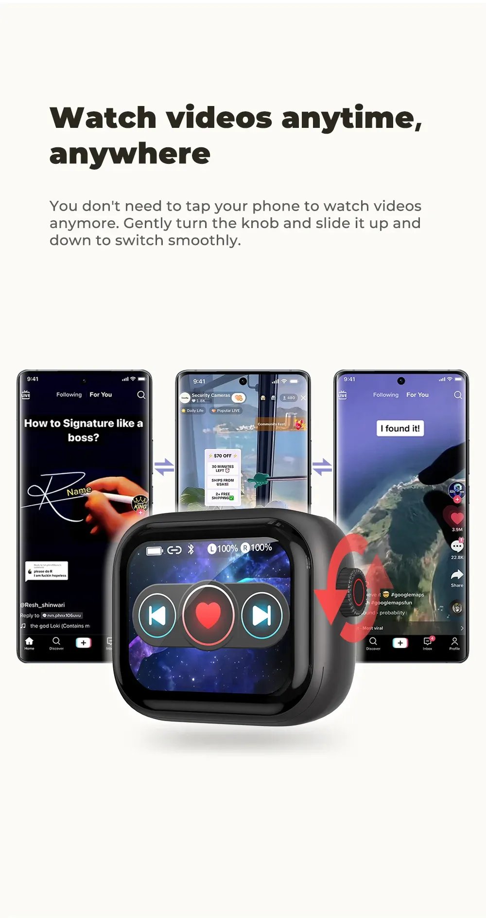 HTC NE40 AI Translation TWS Earbuds with Display Case