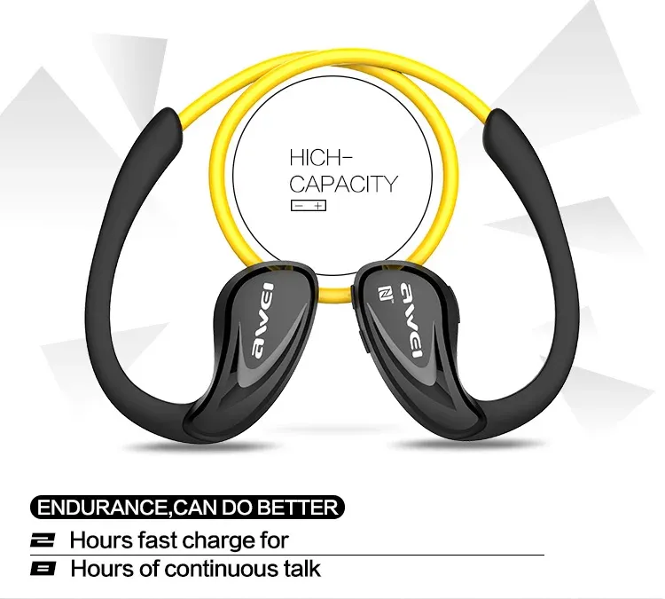 Awei A880BL Lightweight Sports Bluetooth Neckband Earphones