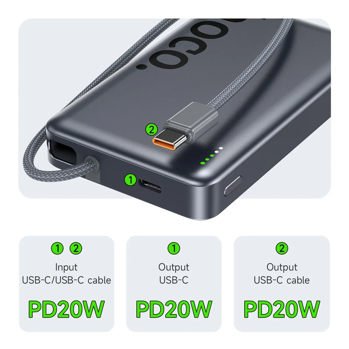 HOCO Q44 10000mAh Magnetic PD20W Wireless Power Bank
