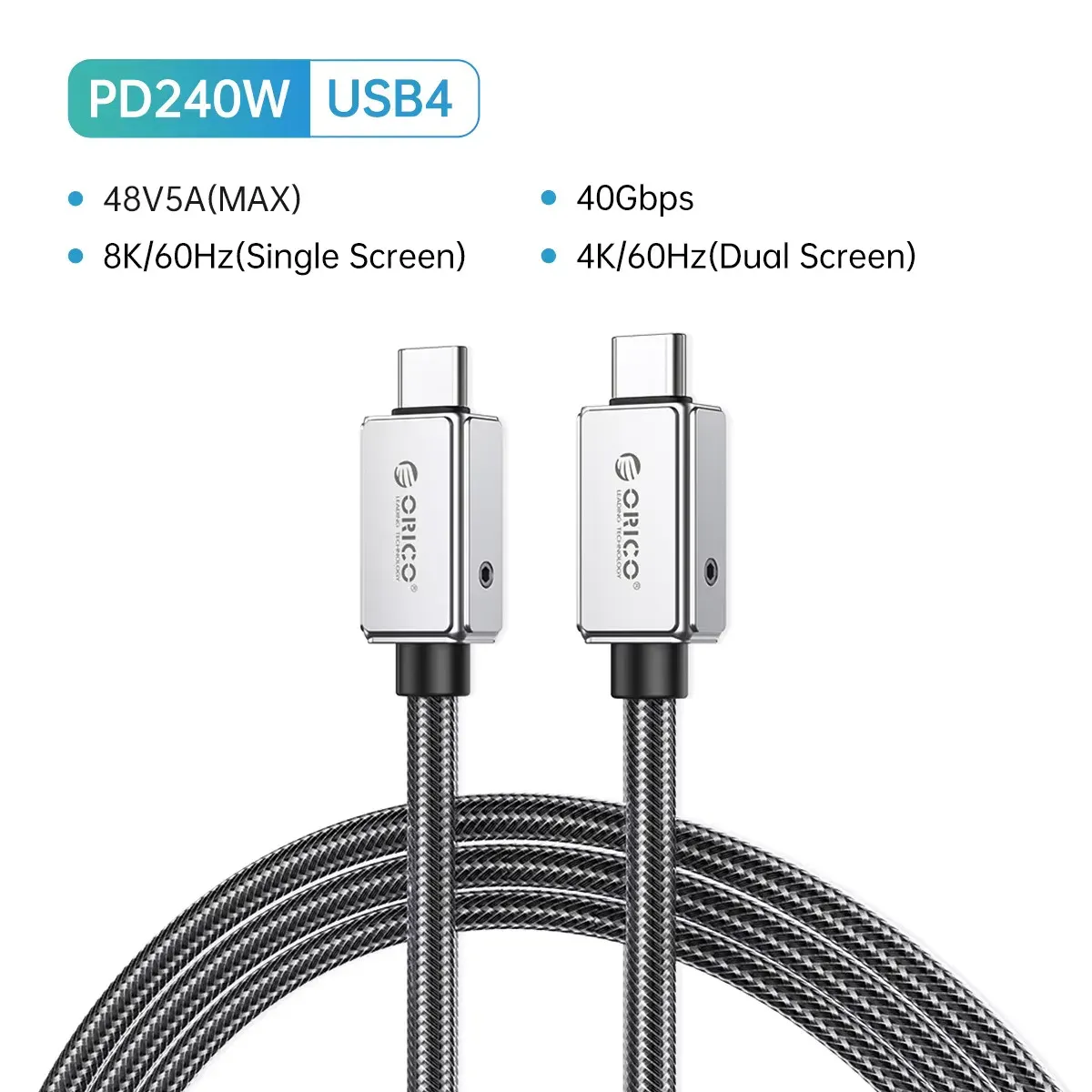 Orico USB4 240W Type-C Cable with 8K Video Support