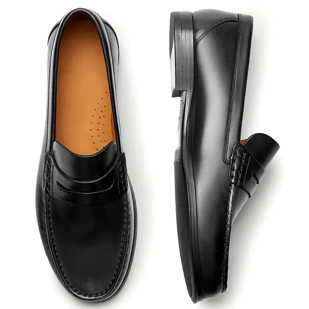 Vintage Leather Slip-On Loafers for Men