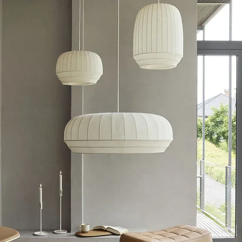 Wabi-Sabi Fabric LED Pendant Light