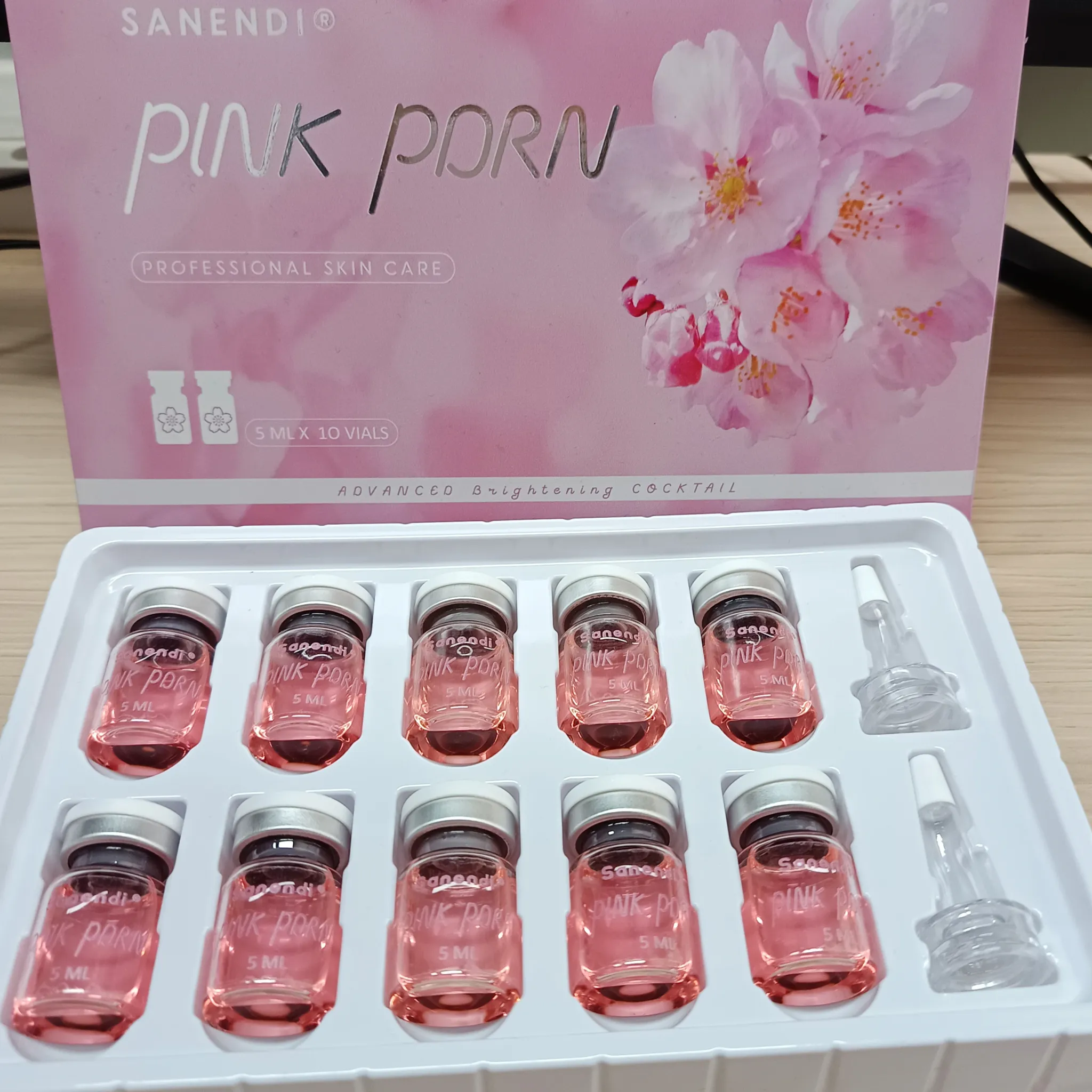 Sanendi Pink PDRN Hydrating Serum Vial Set 5ml x 10