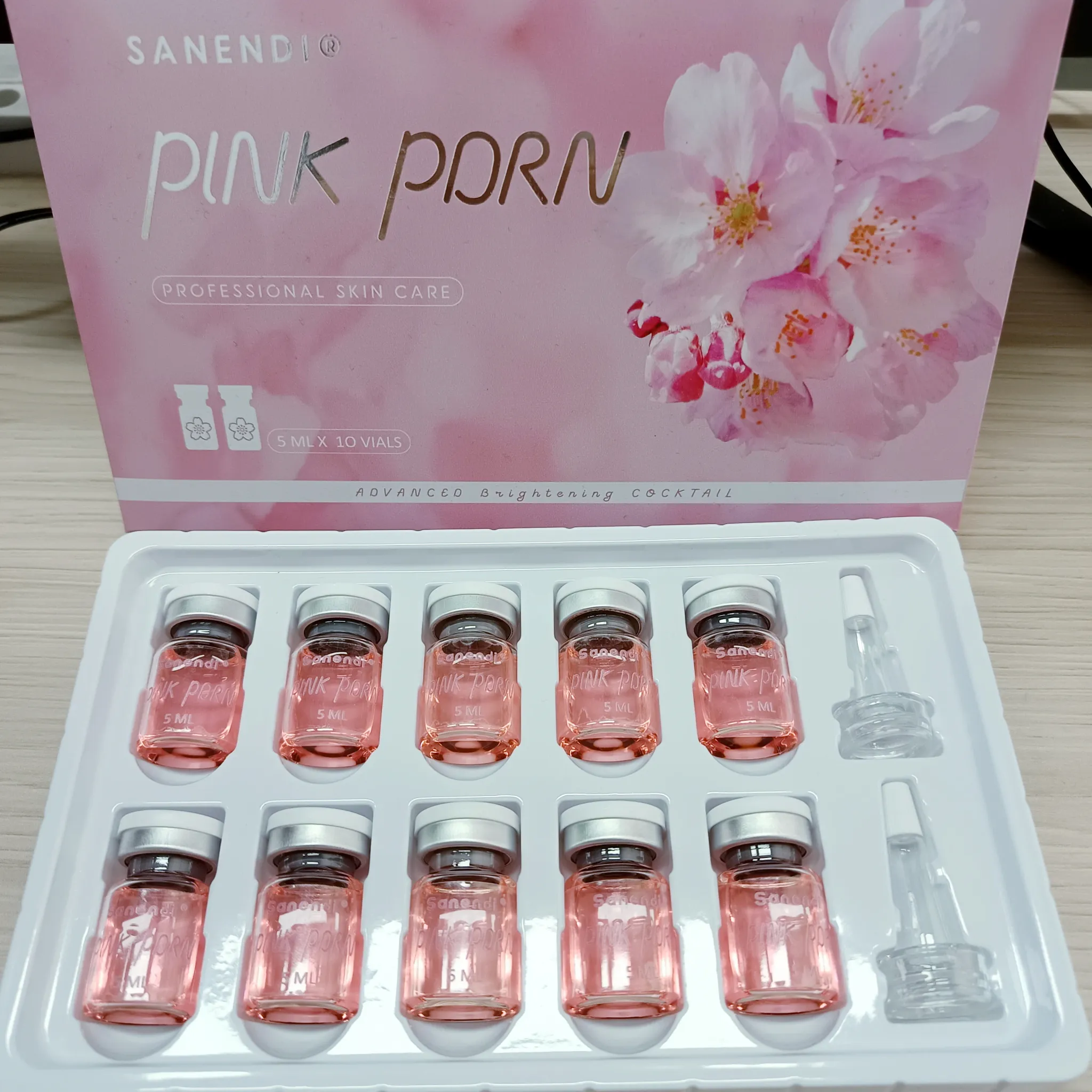 Sanendi Pink PDRN Hydrating Serum Vial Set 5ml x 10