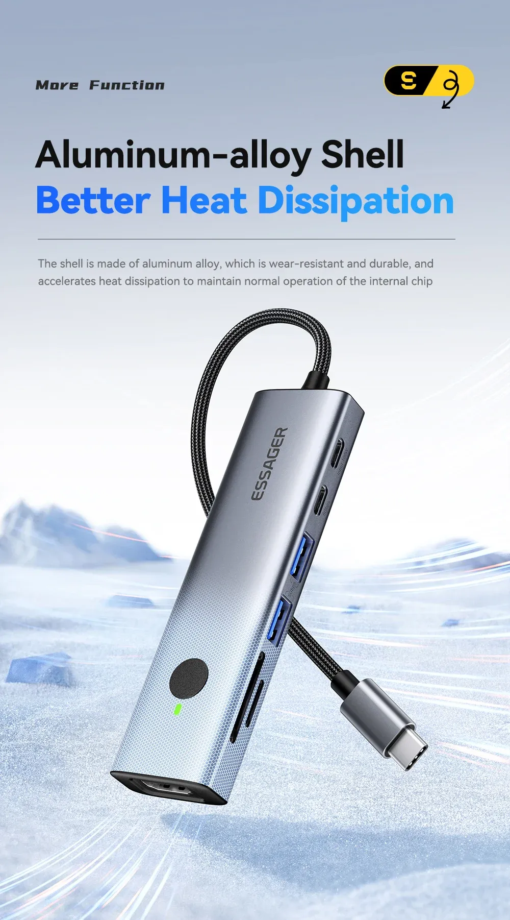 Essager 7-in-1 USB-C Hub with 4K HDMI and 100W PD