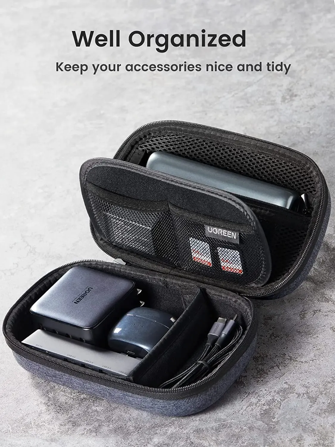 UGREEN Double-Layer Travel Tech Organizer Case