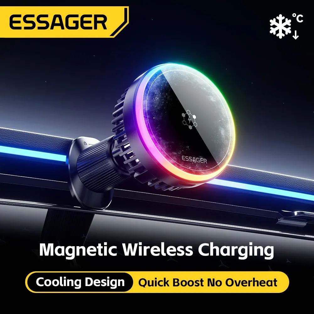 Essager 15W Magnetic Ice-Cooling Wireless Car Charger for iPhone