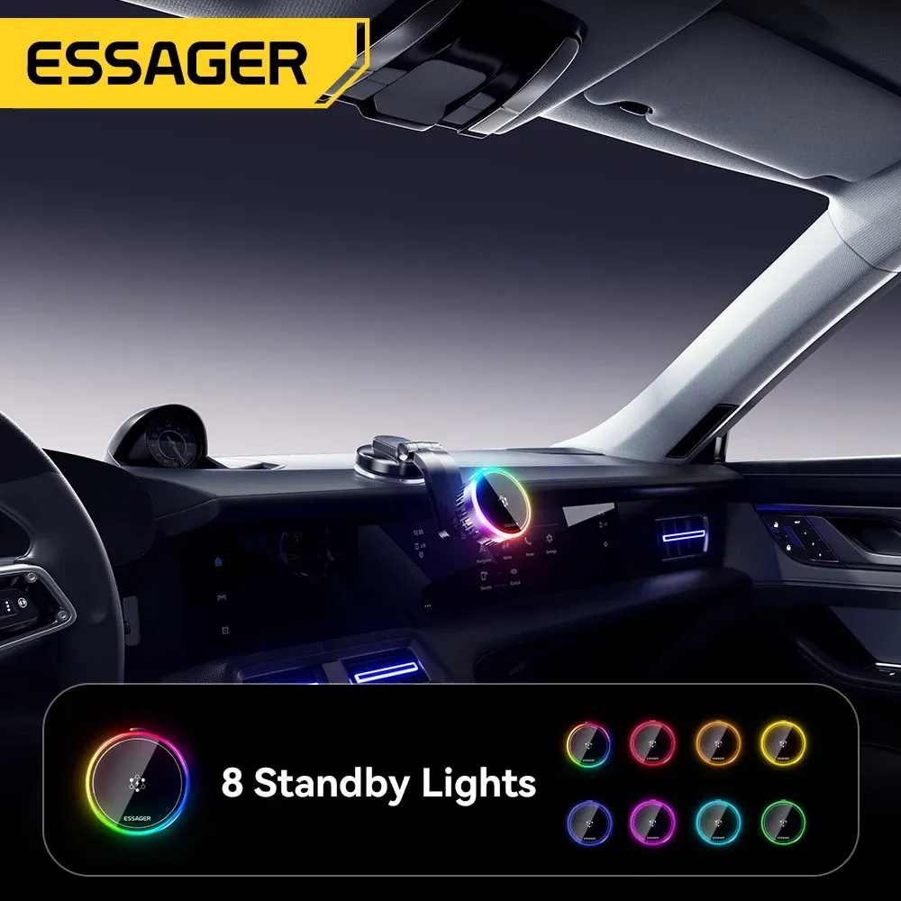 Essager 15W Magnetic Ice-Cooling Wireless Car Charger for iPhone