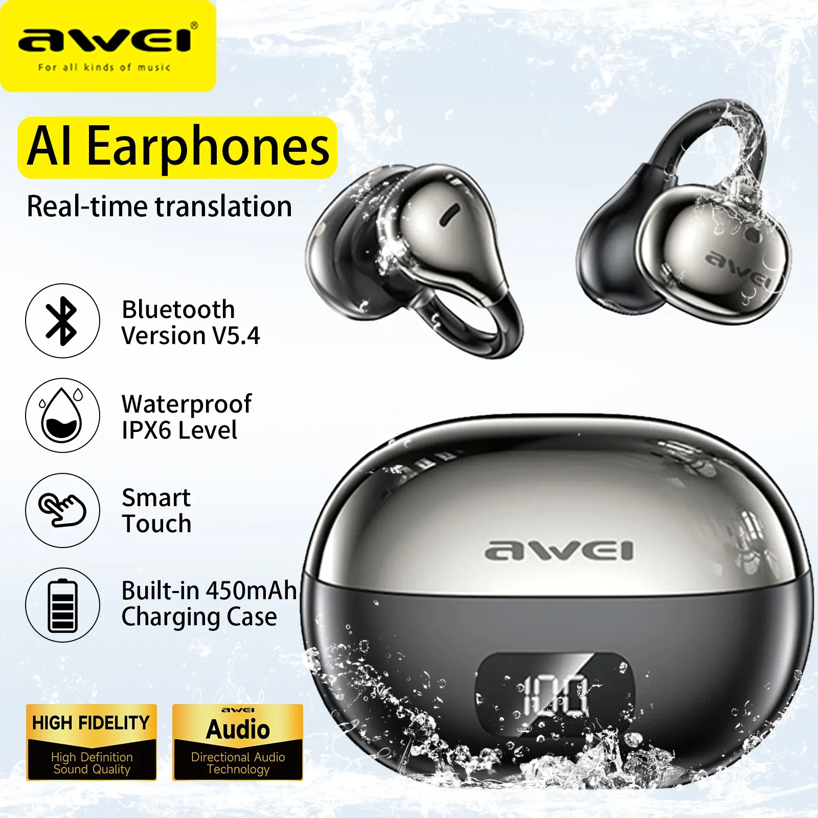 Awei TZ50 Open-Ear Clip Wireless Earphones
