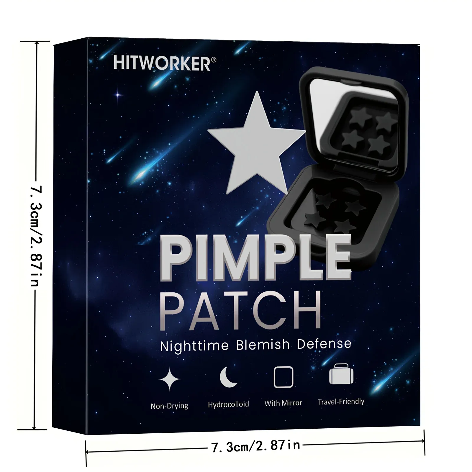 Mirror-Boxed Star Acne Patches, 60-Piece Hydrocolloid Set