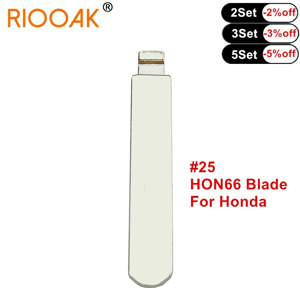 HON66 #25 Uncut Metal Replacement Key Blades, 10-Pack