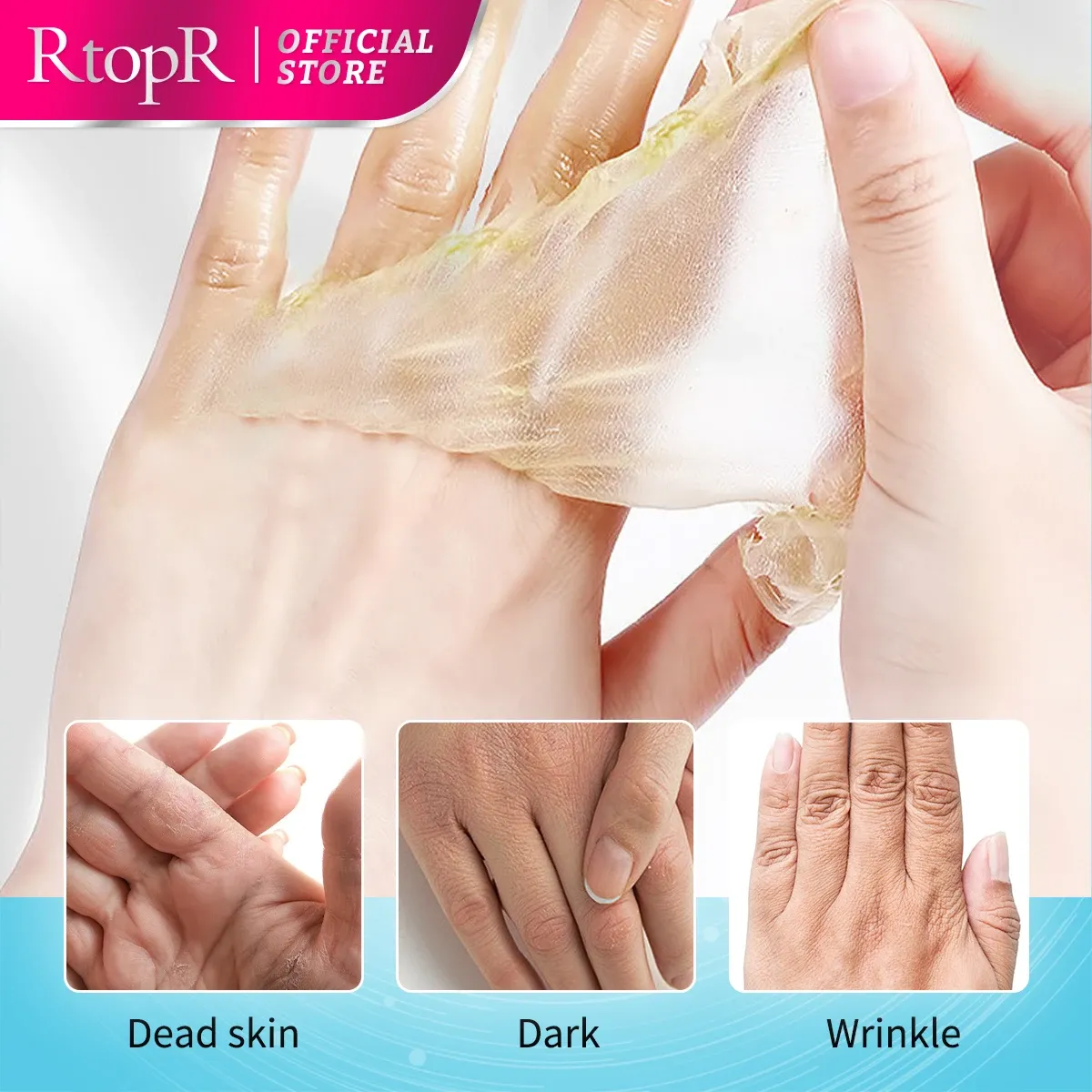 RtopR Mango Hand Wax Mask for Dry, Rough Hands