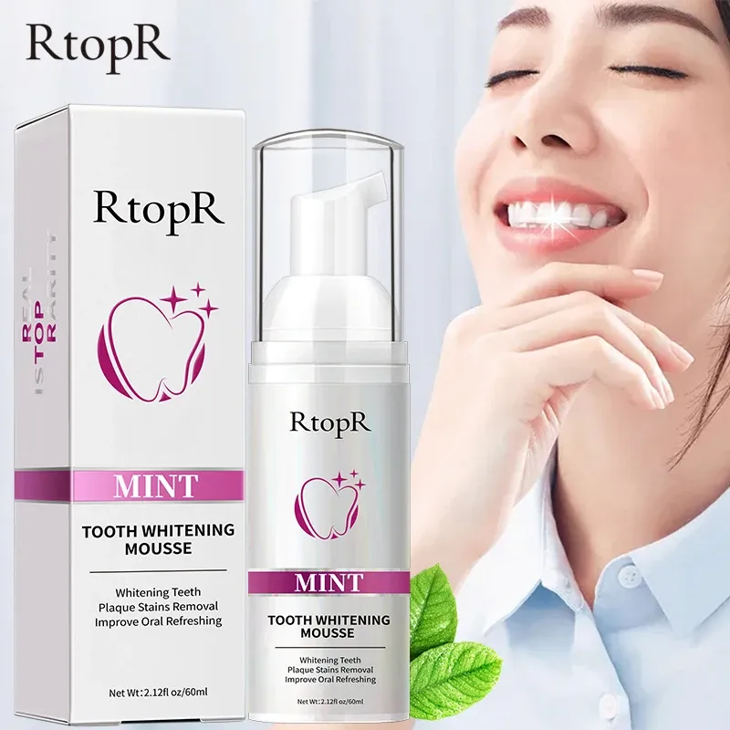 RtopR Mint Tooth Whitening Foam with Peppermint Extract