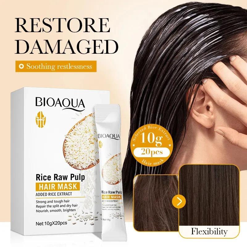 BIOAQUA Rice Milk Hair Mask for Dry, Frizzy Hair