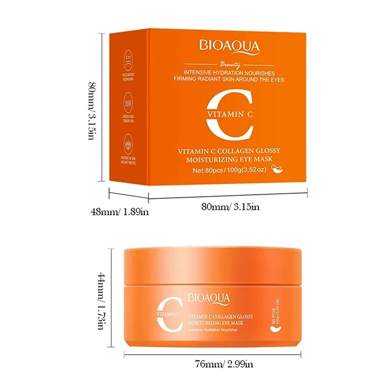 BIOAQUA Crystal Collagen Under-Eye Mask, 80 Pieces