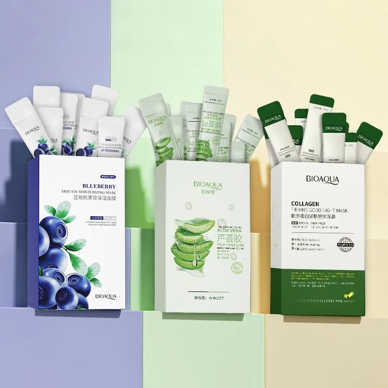 BIOAQUA Collagen Sleeping Facial Mask Set, 20 Pieces