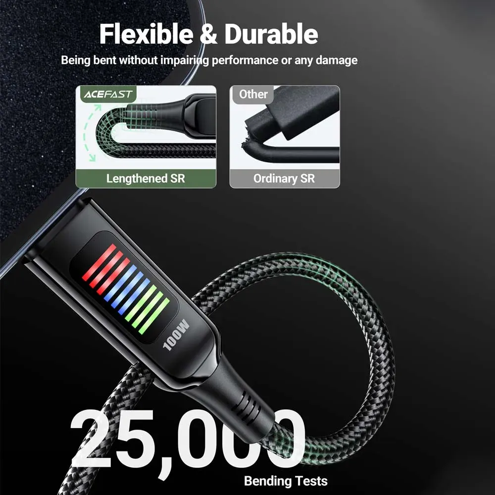ACEFAST C7-03 USB-C Fast Charging Cable with Display