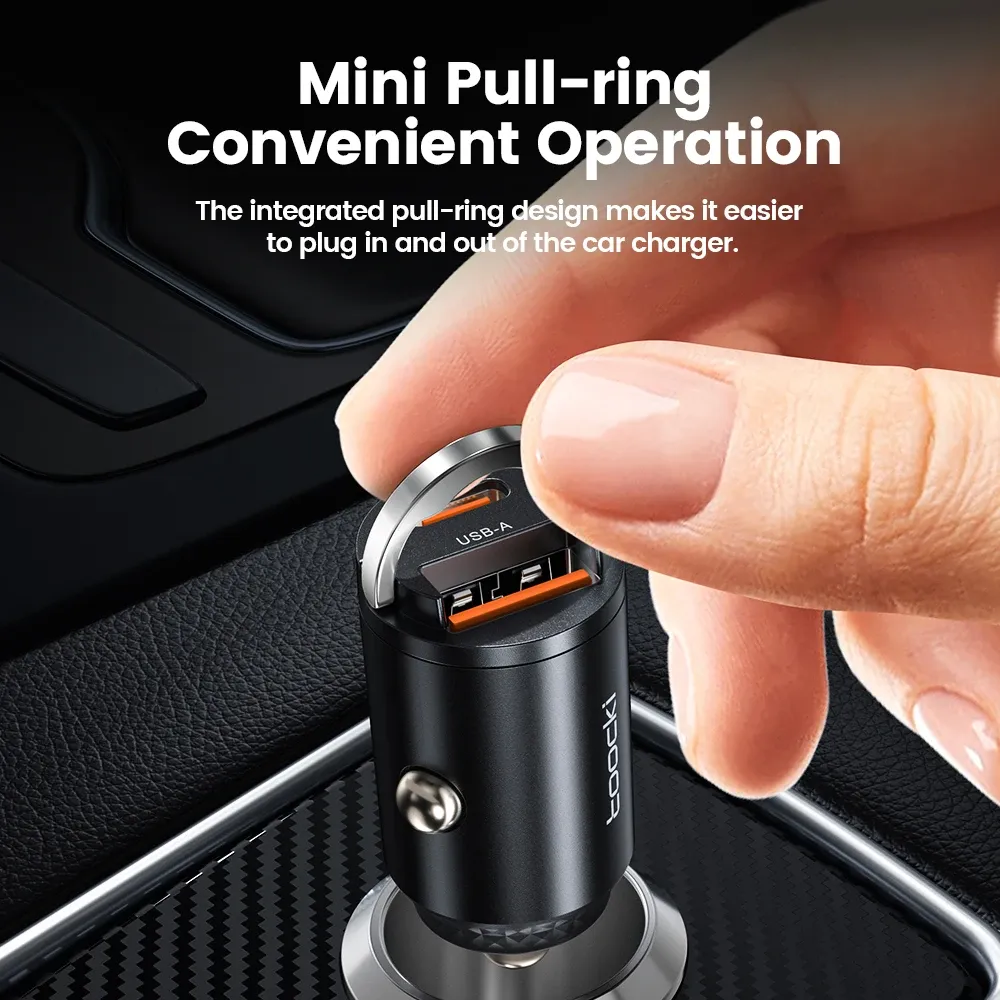 Toocki 33W Dual-Port USB-C Car Charger