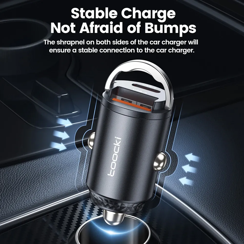 Toocki 33W Dual-Port USB-C Car Charger