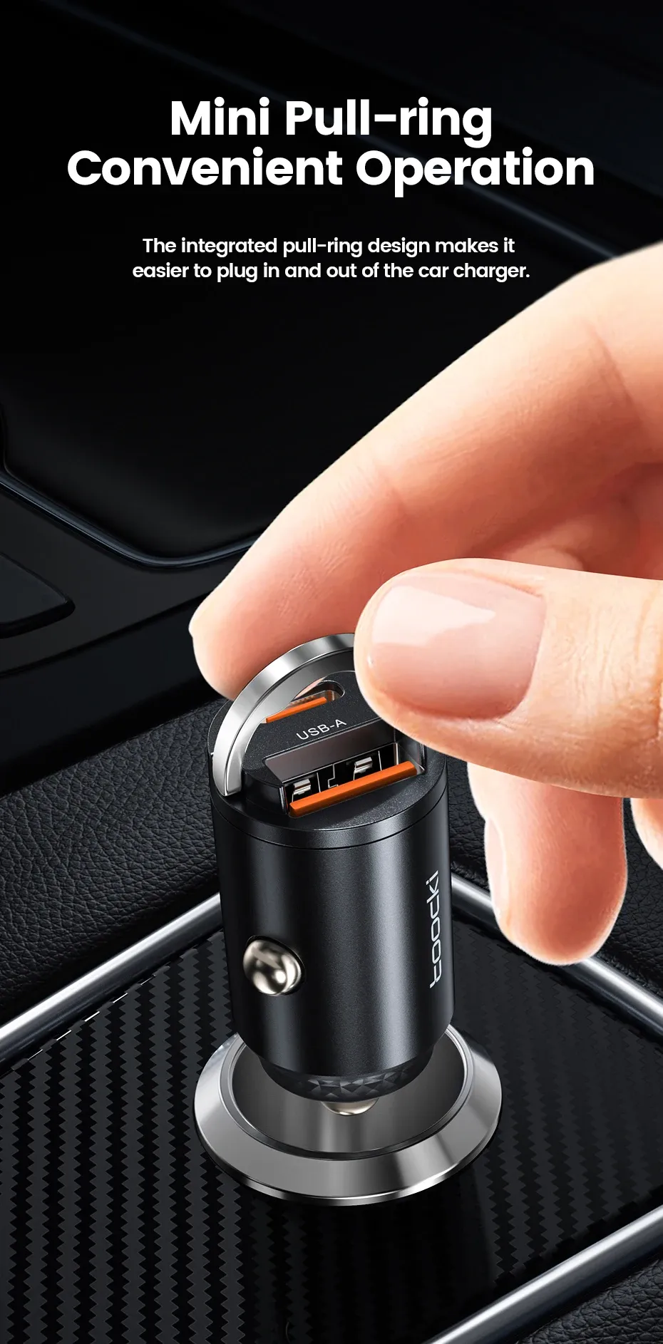 Toocki 33W Dual-Port USB-C Car Charger