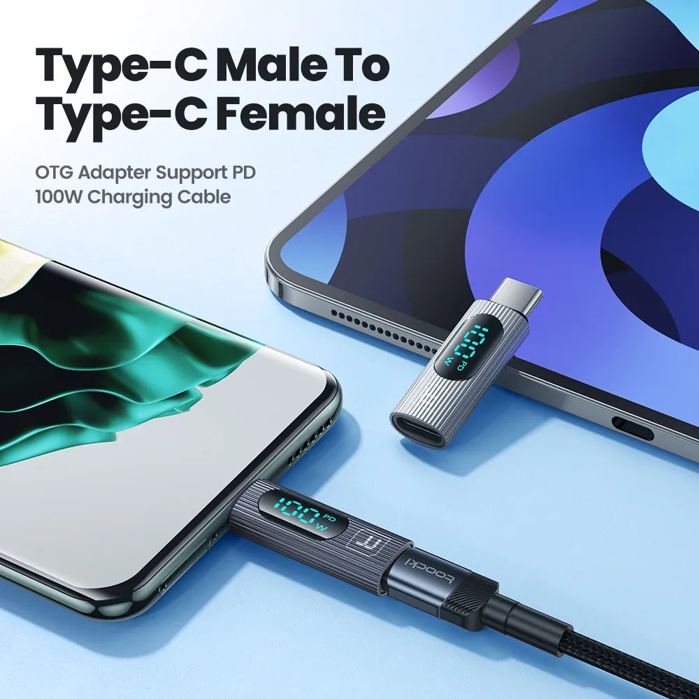 Toocki LED USB-C OTG Adapter with Digital Display