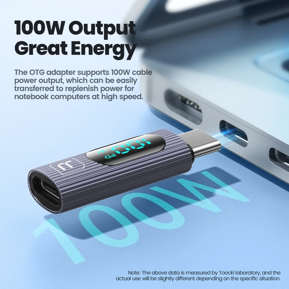 Toocki LED USB-C OTG Adapter with Digital Display