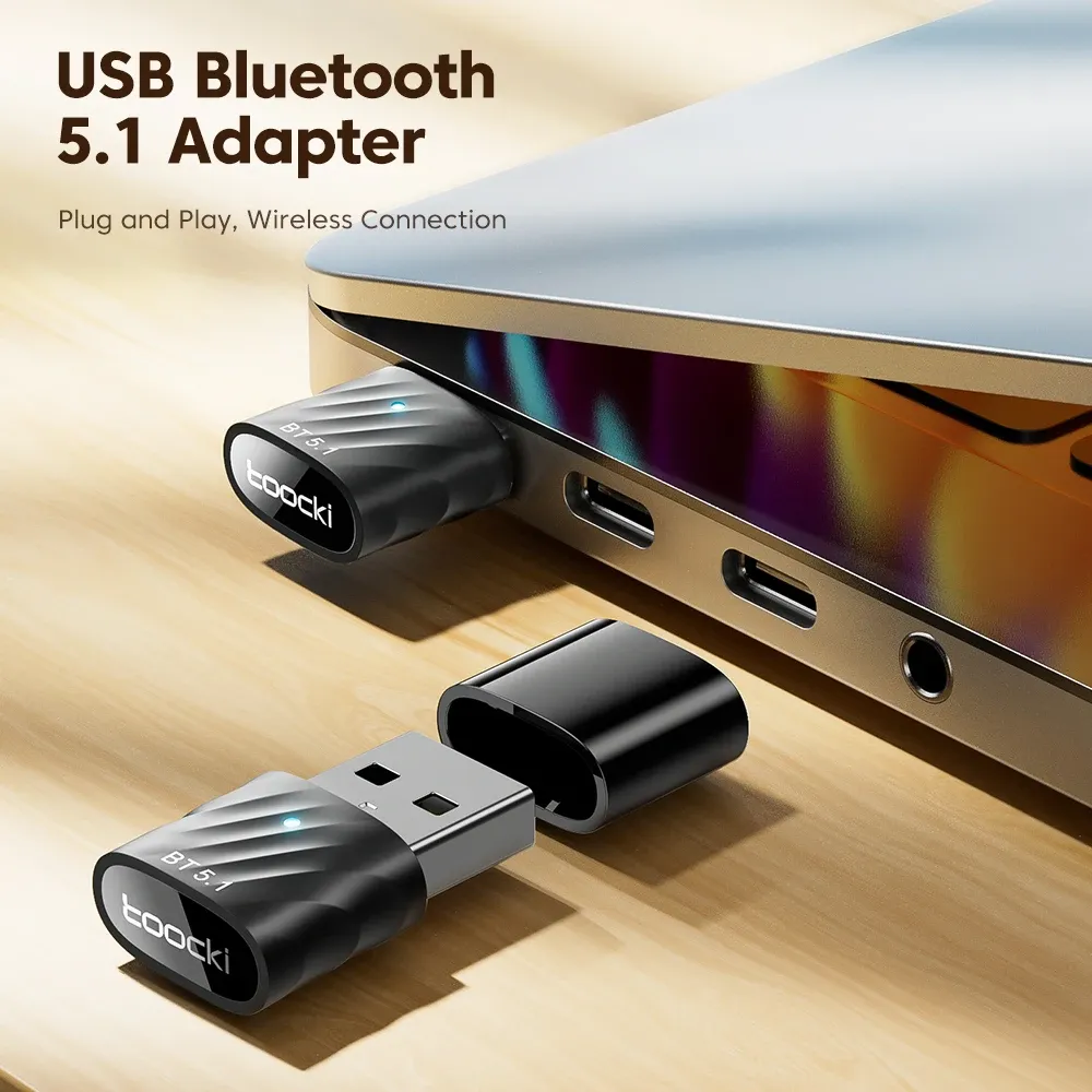 Toocki USB Bluetooth 5.1 Adapter for PC and Audio