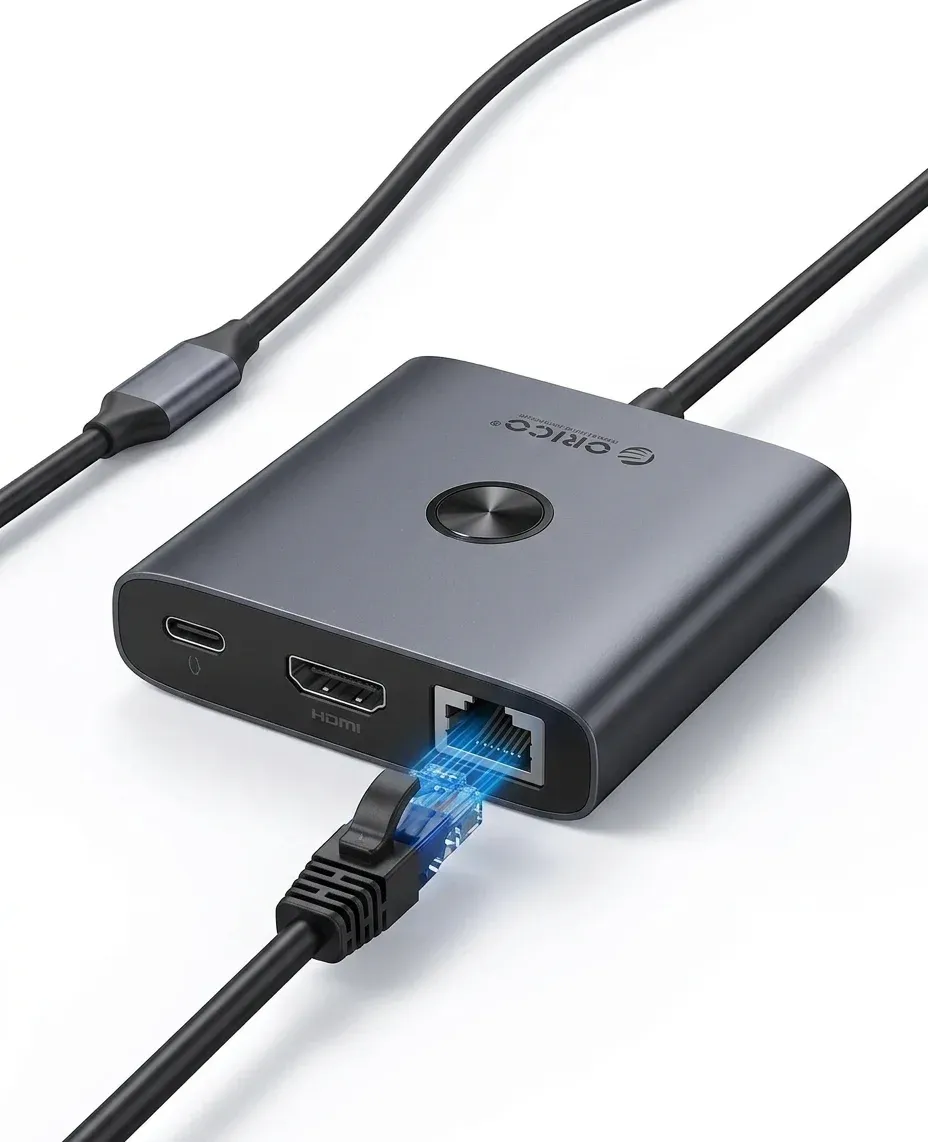 ORICO USB-C docking hub studio photo