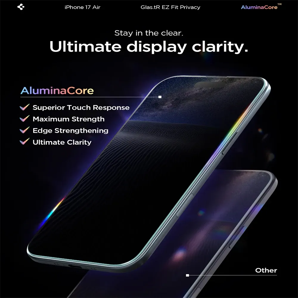 Spigen Glas.tR EZ Fit Privacy Tempered Glass for iPhone 17 Pro Max