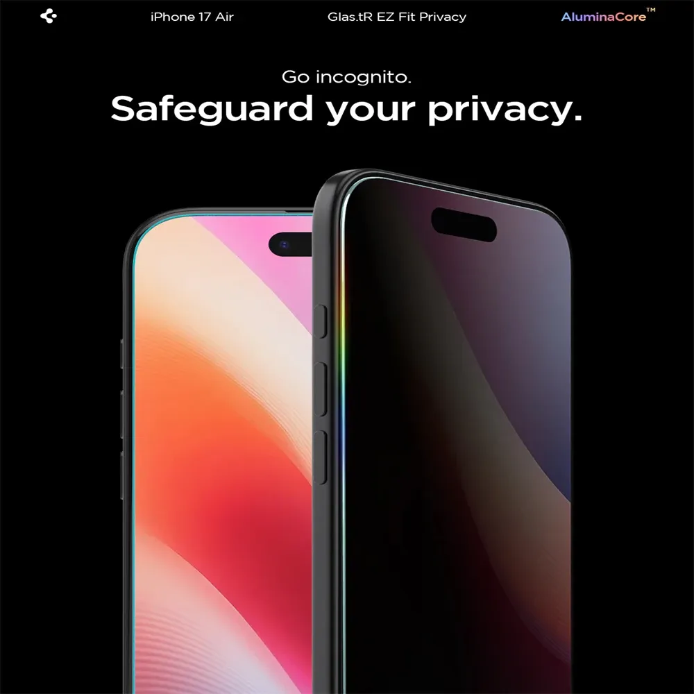 Spigen Glas.tR EZ Fit Privacy Tempered Glass for iPhone 17 Pro Max