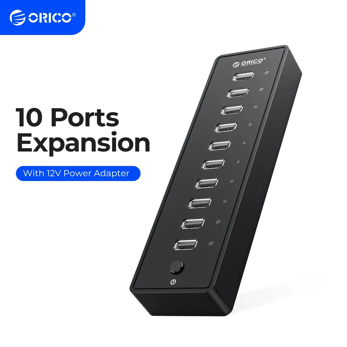 ORICO P10 10-Port Powered USB 2.0 Hub